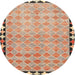 Square Machine Washable Contemporary Brown Rug, wshcon308