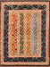 Machine Washable Contemporary Saffron Red Rug, wshcon3092