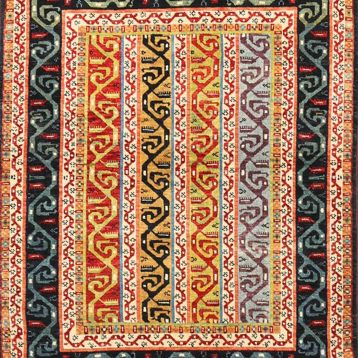 Contemporary Saffron Red Modern Rug, con3092