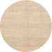 Sideview of Contemporary Deep Peach Orange Solid Rug, con309