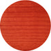 Sideview of Contemporary Red Modern Rug, con30