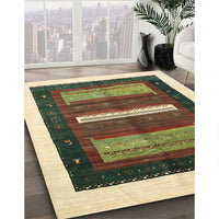 Contemporary Dark Brown Modern Rug, con310