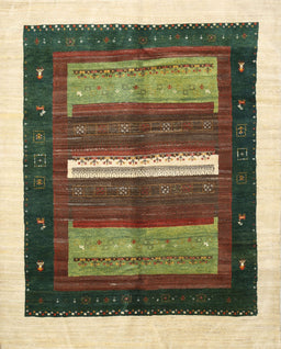 Contemporary Dark Brown Modern Rug, con310