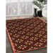 Machine Washable Contemporary Mahogany Brown Rug in a Family Room, wshcon311