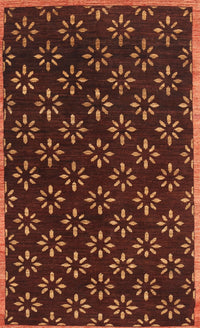 Machine Washable Contemporary Mahogany Brown Rug, wshcon311