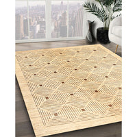 Contemporary Sand Brown Modern Rug, con312