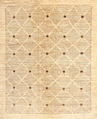 Machine Washable Contemporary Sand Brown Rug, wshcon312