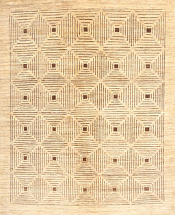 Contemporary Sand Brown Modern Rug, con312