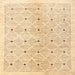 Sideview of Machine Washable Contemporary Sand Brown Rug, wshcon312