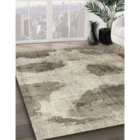 Contemporary Khaki Green Modern Rug, con317