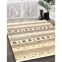 Contemporary Golden Blonde Gold Solid Rug, con318