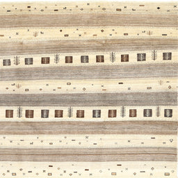 Square Contemporary Golden Blonde Gold Solid Rug, con318