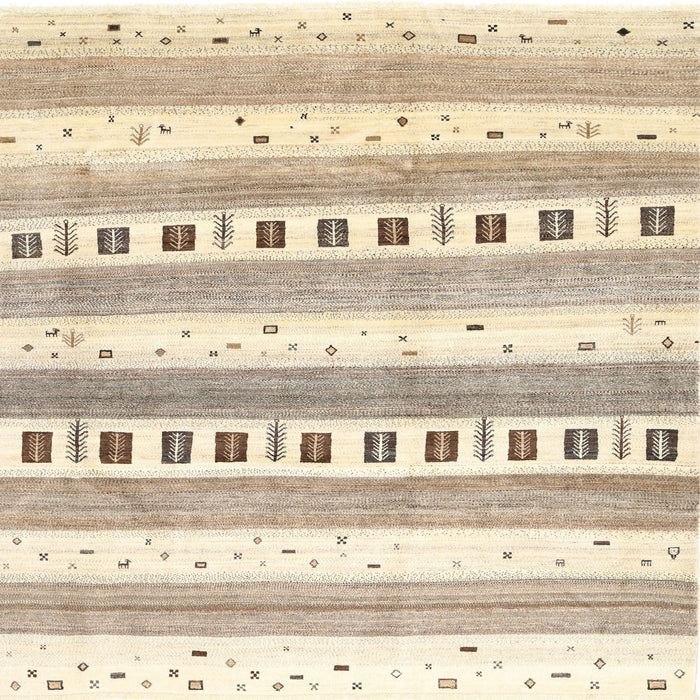 Sideview of Machine Washable Contemporary Gold Rug, wshcon318