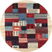 Square Machine Washable Contemporary Saffron Red Rug, wshcon321