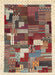 Contemporary Brown Red Modern Rug, con322