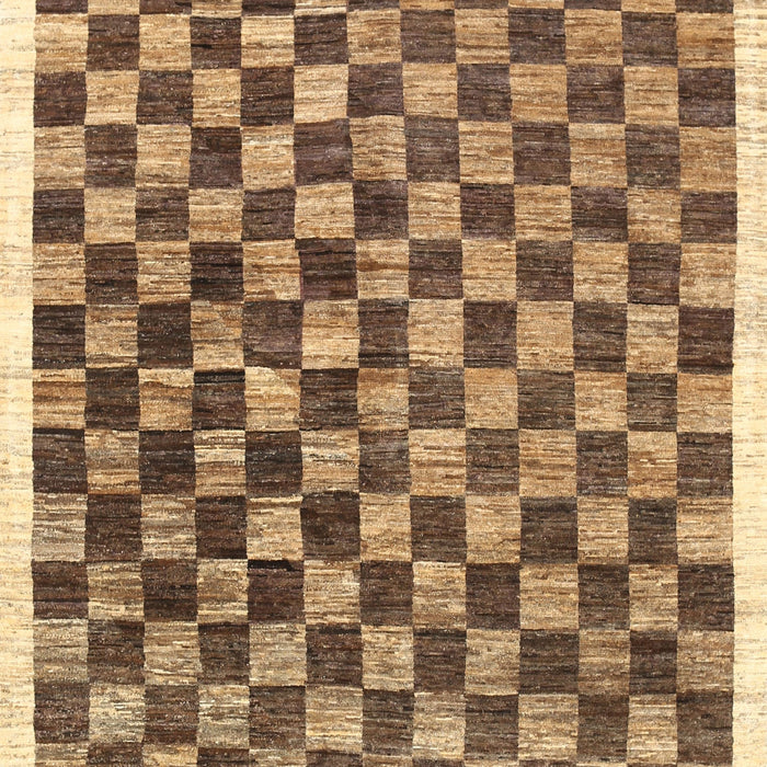 Machine Washable Contemporary Saddle Brown Rug, wshcon323