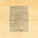 Sideview of Machine Washable Contemporary Metallic Gold Rug, wshcon325