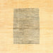 Square Contemporary Metallic Gold Solid Rug, con325