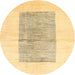 Sideview of Contemporary Metallic Gold Solid Rug, con325