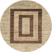 Square Machine Washable Contemporary Dark Gold Brown Rug, wshcon326