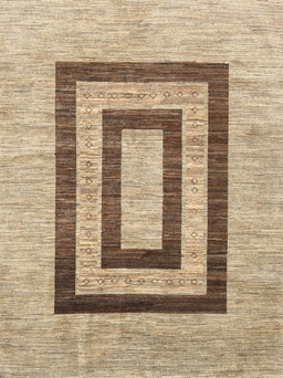 Contemporary Dark Gold Brown Modern Rug, con326