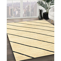 Contemporary Sun Yellow Solid Rug, con327