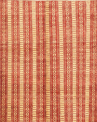 Machine Washable Contemporary Neon Red Rug, wshcon329