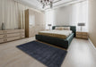 Contemporary Dark Slate Gray Green Modern Rug in a Bedroom, con32