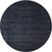 Sideview of Contemporary Dark Slate Gray Green Modern Rug, con32