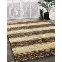 Contemporary Sangria Brown Modern Rug, con330