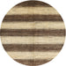 Sideview of Contemporary Sangria Brown Modern Rug, con330