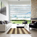 Square Machine Washable Contemporary Sangria Brown Rug in a Living Room, wshcon330