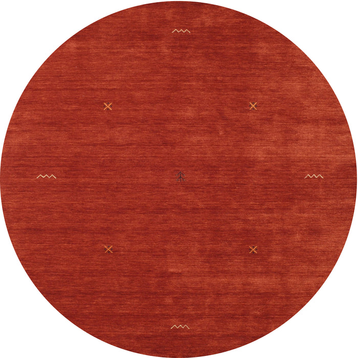 Sideview of Contemporary Red Modern Rug, con335