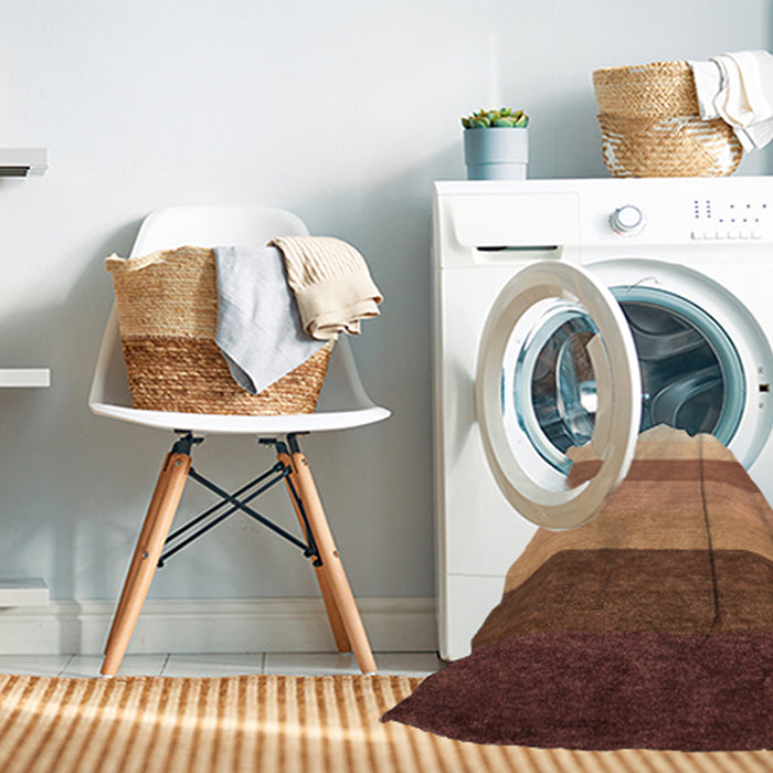 Machine Washable Contemporary Red Rug in a Washing Machine, wshcon336