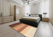 Contemporary Red Modern Rug in a Bedroom, con336