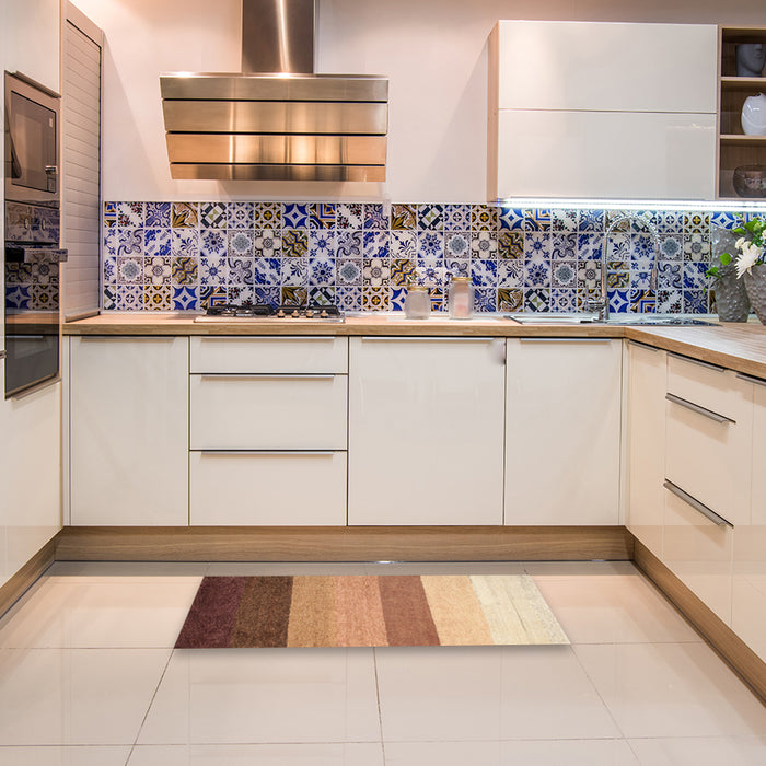 Contemporary Red Modern Rug in a Kitchen, con336