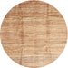 Sideview of Contemporary Orange Modern Rug, con339