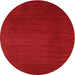 Square Machine Washable Contemporary Red Rug, wshcon33