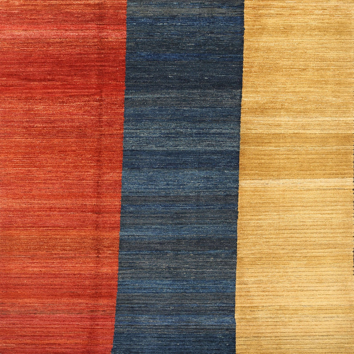 Square Contemporary Fire Brick Red Modern Rug, con340