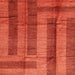 Sideview of Machine Washable Contemporary Orange Red Rug, wshcon341