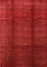 Machine Washable Contemporary Fire Red Rug, wshcon342