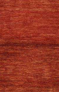 Machine Washable Contemporary Red Rug, wshcon348