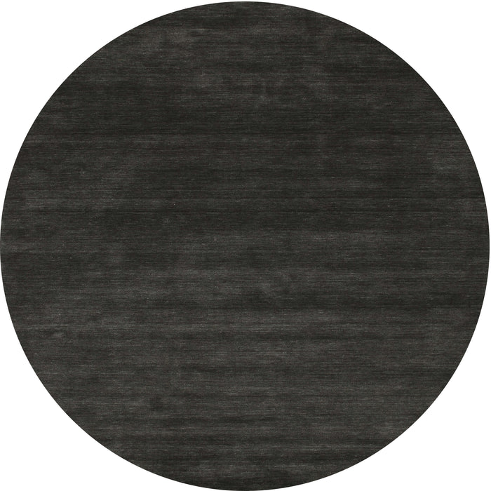 Sideview of Contemporary Charcoal Black Modern Rug, con34