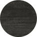 Sideview of Contemporary Charcoal Black Modern Rug, con34