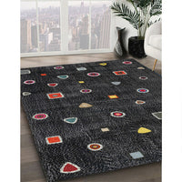 Contemporary Carbon Gray Modern Rug, con350