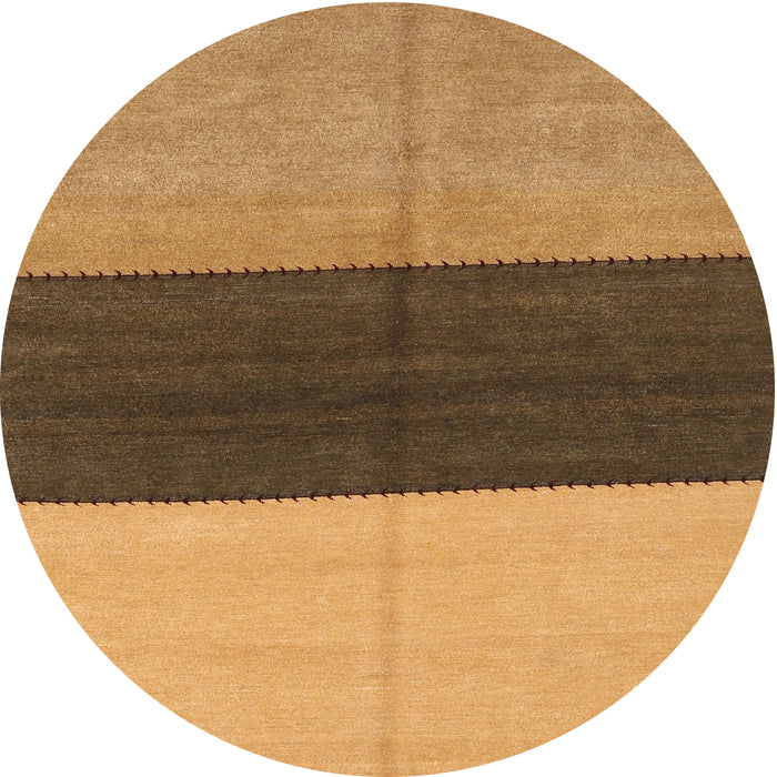 Square Machine Washable Contemporary Orange Rug, wshcon352