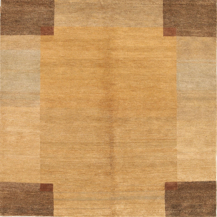 Sideview of Machine Washable Contemporary Orange Rug, wshcon353