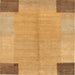 Sideview of Machine Washable Contemporary Orange Rug, wshcon353