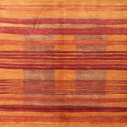 Square Contemporary Neon Red Modern Rug, con354