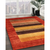 Contemporary Orange Modern Rug, con355